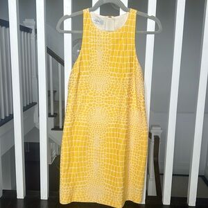 Tibi Yellow giraffe Mini Dress Cocktail